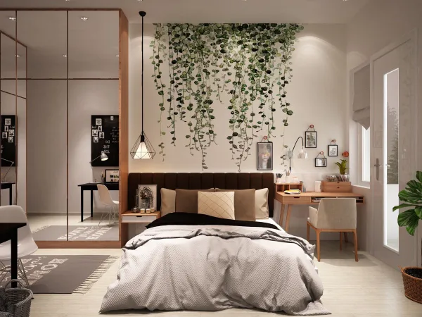 فضای سبز برای اتاق خواب