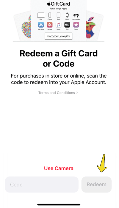 وارد کردن گیفت کارت اپل در Apple Music
