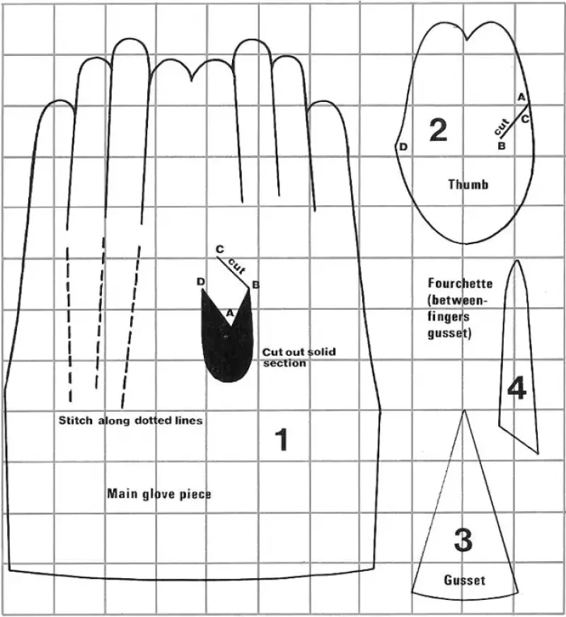 آموزش دوخت دستکش توری + الگوی کامل دوخت دستکش عروس