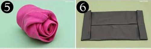 عکس تزیین دستمال سفره داخل لیوان مدل گل رز