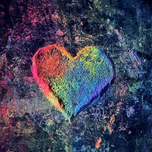 قلب فانتزی رنگارنگ
