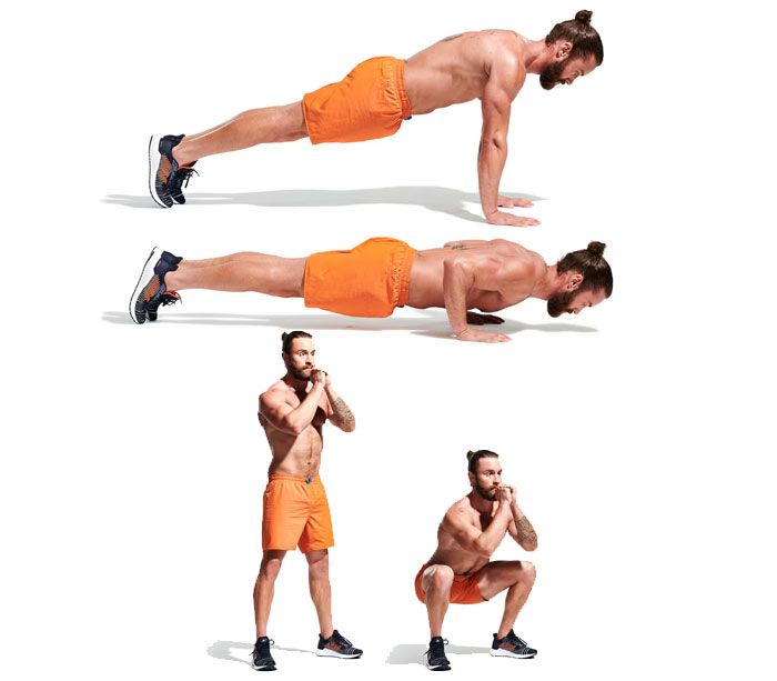 Bodyweight Cluster: Upper Push & Lower Push