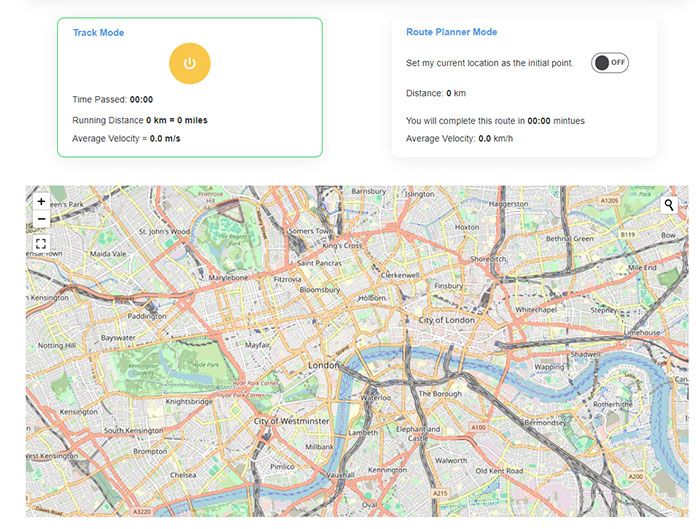  استفاده از محاسبه گر میزان دویدن در سایت onlinecompass.net 