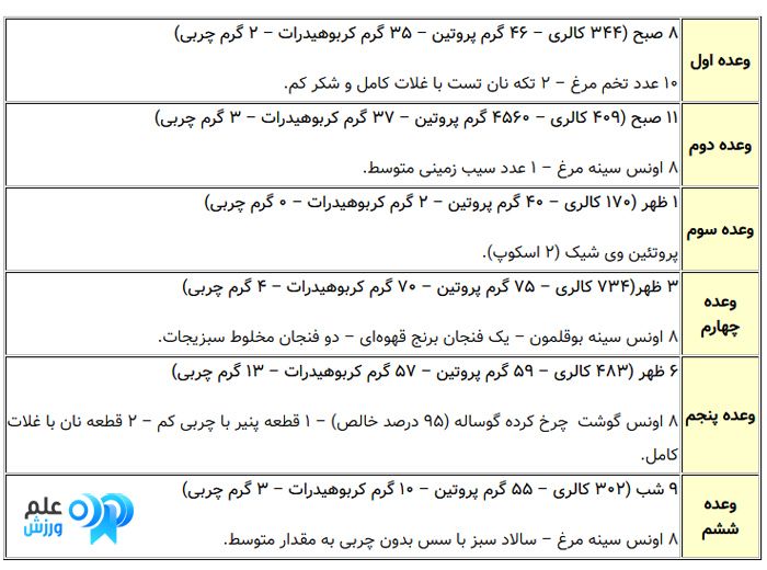 رژیم عضله سازی و برنامه غذایی مخصوص عضله سازی چگونه است؟